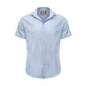 Camisa de Linho Manga Curta - Ocean